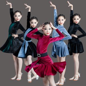Girls Latin Dance Dresses Children Latin Dance Dress Training Dress Girls dress professional competition examination dance clothing