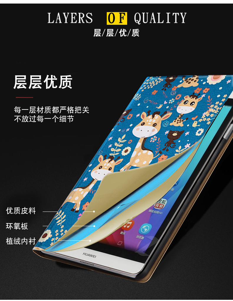 Huawei m2 phẳng bảo vệ tay 8-inch flip-m2-801w máy tính m2-803l thành một áo khoác bảo vệ m2 803l phẳng M2 8,0 M2 bao da một sức đề kháng thả 801W 8O3L vỏ 8-inch - Phụ kiện máy tính bảng bao da ipad