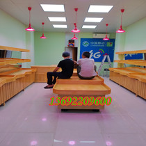  Shenzhen Baiguoyuan fruit shelf Supermarket fresh fruit sparse wave wooden display rack Solid wood cashier Nakajima rack