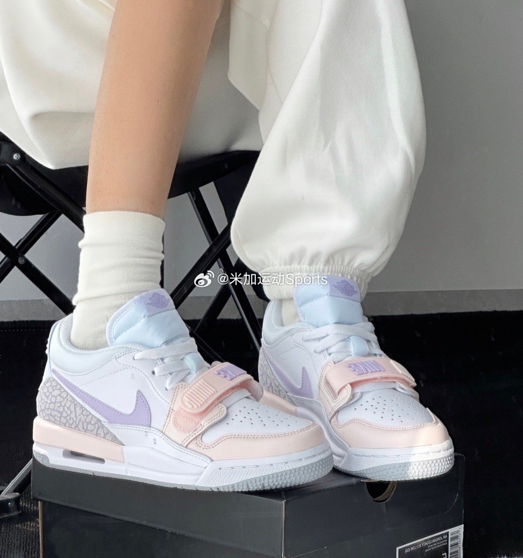 Nike Nike AJ312 Jordan Legacy розовые фиолетовые спортивные повседневные баскетбольные туфли в стиле ретро HF0747-151 Изображение 1