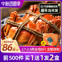 (8 whole female crabs) Flower carving crab cooked drunk crab 2 5 two female crabs drunk hairy crab non-canned ready-to-eat crabs
