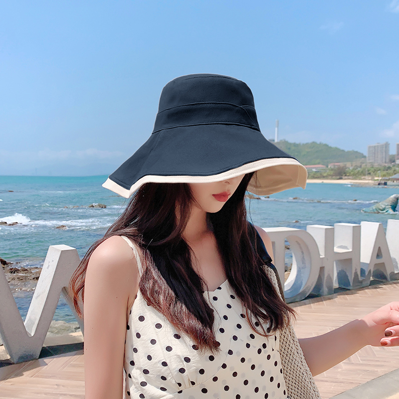Japan AR Great Hedge Double Fisherman Hat Lady Summer Sun Hat Shade sun hat Anti UV big along suncap