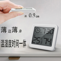 Ultrathin thermometer Indoor electronic humitometer Home Home Alarm Clock Baby Room With Wall Type Electronic Clock