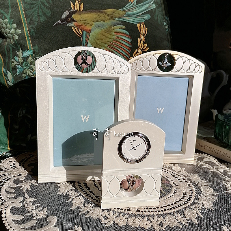 British Genuine Wedgwood White Photo Frame Table 
