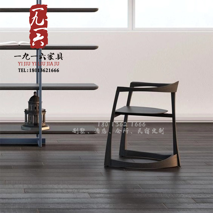 New Chinese dining chair Chan chair office chair solid wood chair furniture household