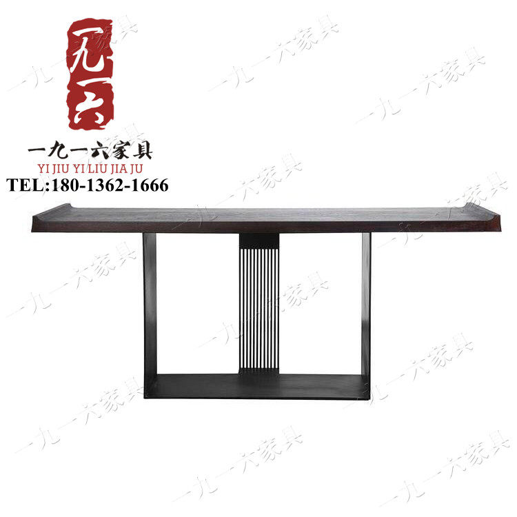 New Chinese-style Xuanguang table solid wood foyer decoration cabinet model room living room Zen decorative strip case custom-made furniture