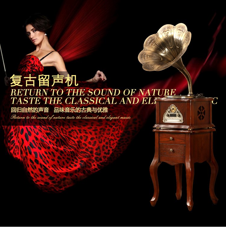 đầu đĩa than klipsch	 Máy hát ghi âm cổ vinyl máy thổi kèn lớn kỷ lục retro máy nghe nhạc đĩa than tiếng anh