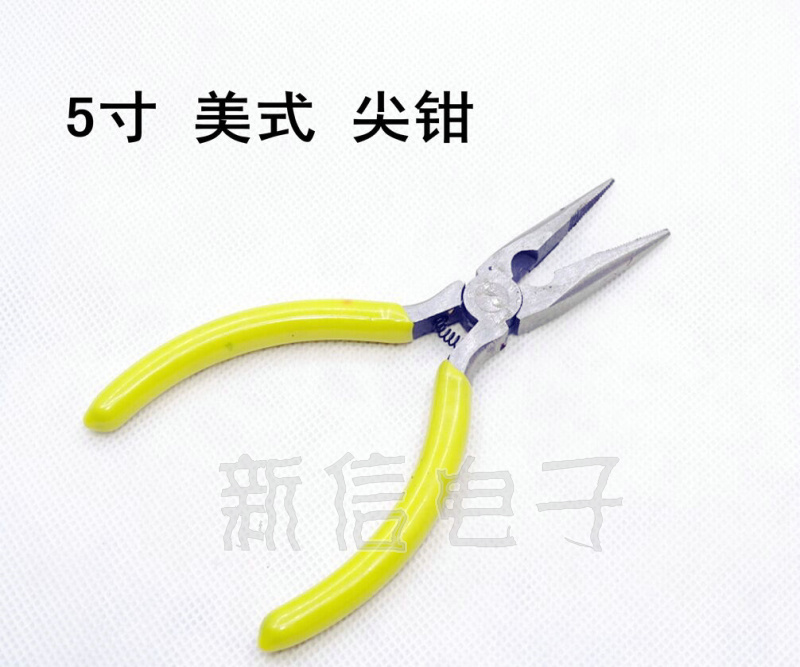 5 inch American pointed mouth pliers DIY handmade with small sharp tip pliers with teeth pliers with spring