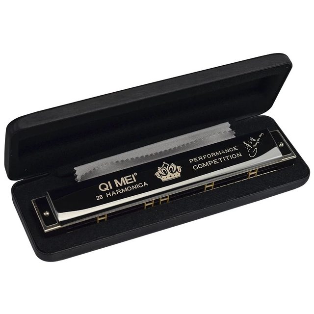 Gong harmonica ນໍາເຂົ້າຈາກເຢຍລະມັນ 28-hole accented C key ສໍາລັບຜູ້ເລີ່ມຕົ້ນແລະນັກຮຽນເຂົ້າລະດັບ 24-hole polyphony ລະດັບການປະຕິບັດມືອາຊີບ