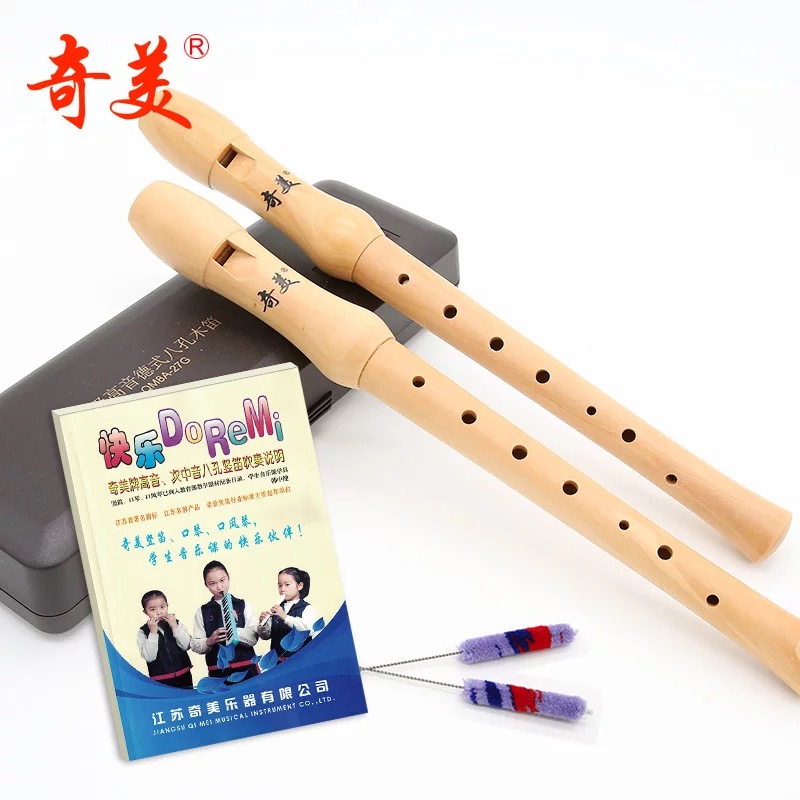 Chimei straight flute Treble German 8-hole English wood flute Student Children Adult Professional playing musical instrument flute
