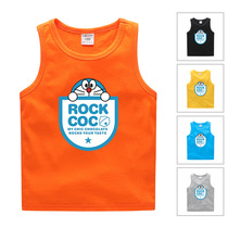 Child vest artificial character cross-bar boy sleeveless sleeveless girl sleeveless T-shirt baby sweatshirt childlike summer dress foreign air