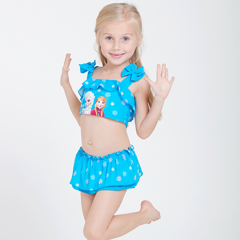 Disney Split Swimsuit Girls Cute Sophia Bikini Middle School Children Girls Swimsuit