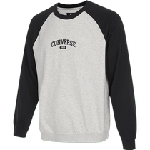 converse mens and womens color-blocked round neck college style long-sleeved top sweatshirt 10027641-A03