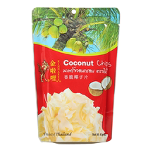 Thai imported snacks Jinlali crispy coconut flakes 40g pure coconut meat dried fruit casual snack afternoon tea