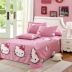 Tấm da báo màu hồng đơn mảnh 100% cotton 1,5 m 1,8m giường mùa hè đôi màu hồng chăn ga trai giuong Khăn trải giường