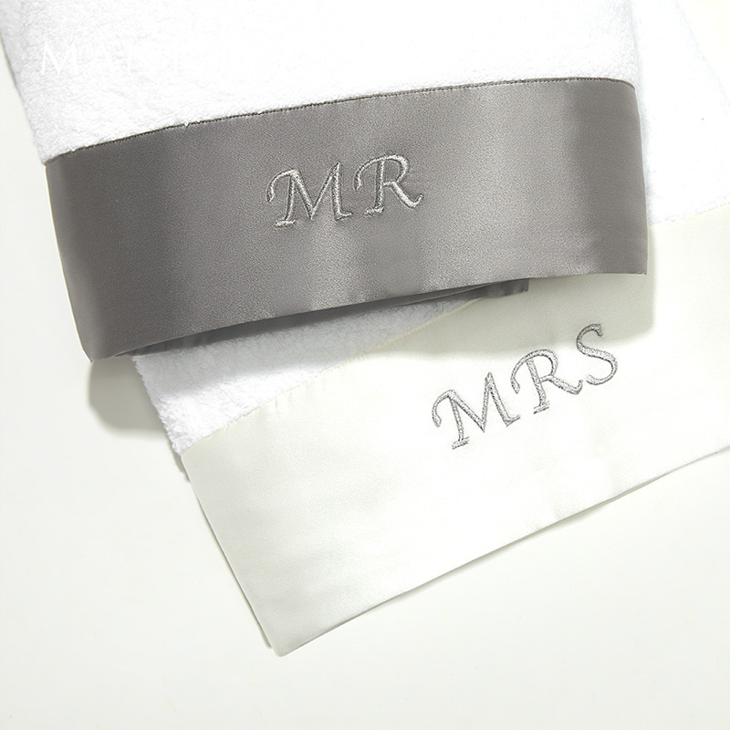 Manito/Mr&Mrs Embroidered Bath Towel, Bathroom Towel, All-Cotton, Absorbent, Soft and Skin-Friendly Manito/Mr&Mrs Embroidered Bath Towel, Bathroom Towel, All-Cotton, Absorbent, Soft and Skin-Friendly