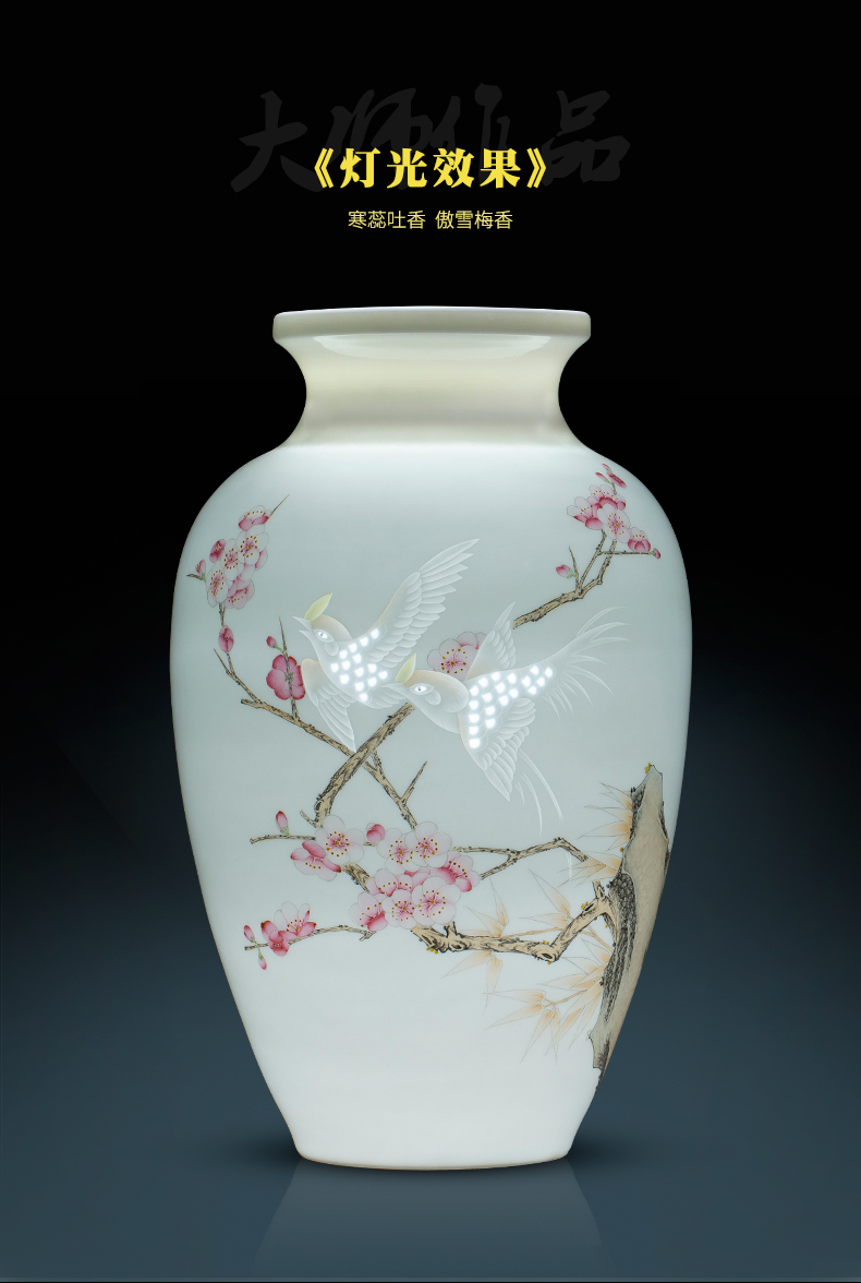 Jingdezhen ceramics, vases, flower arranging famous hand - made the sitting room of Chinese style household decorations rich ancient frame crafts