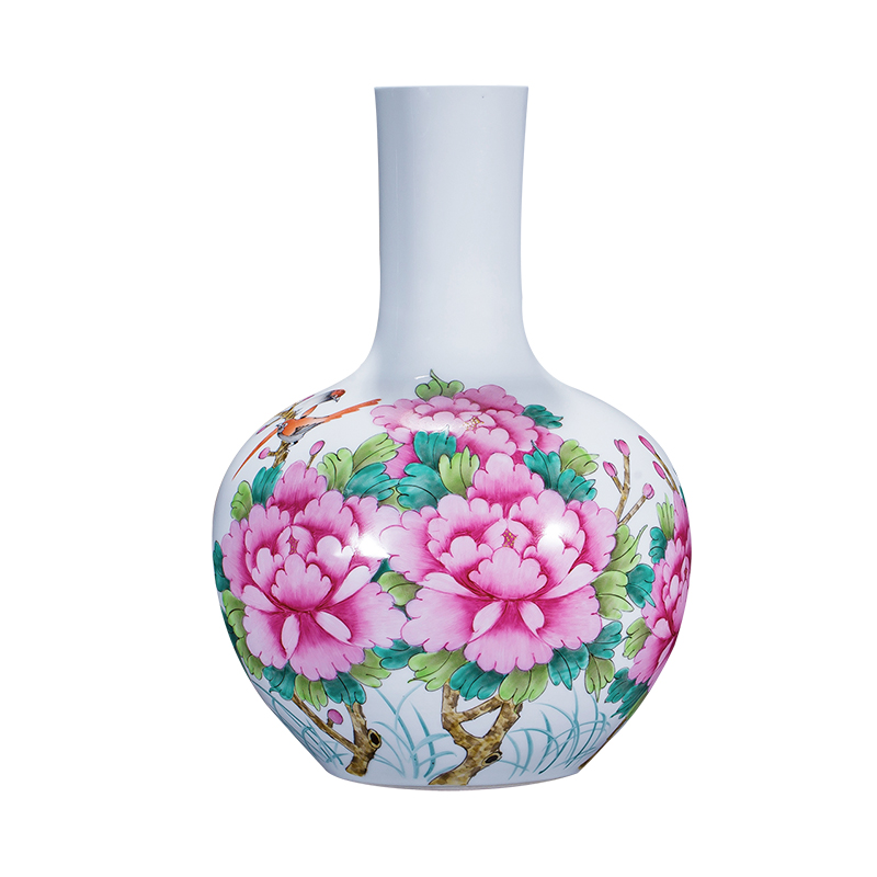 The Master of jingdezhen ceramics hand - made blooming flowers vase sitting room adornment study porch furnishing articles of handicraft