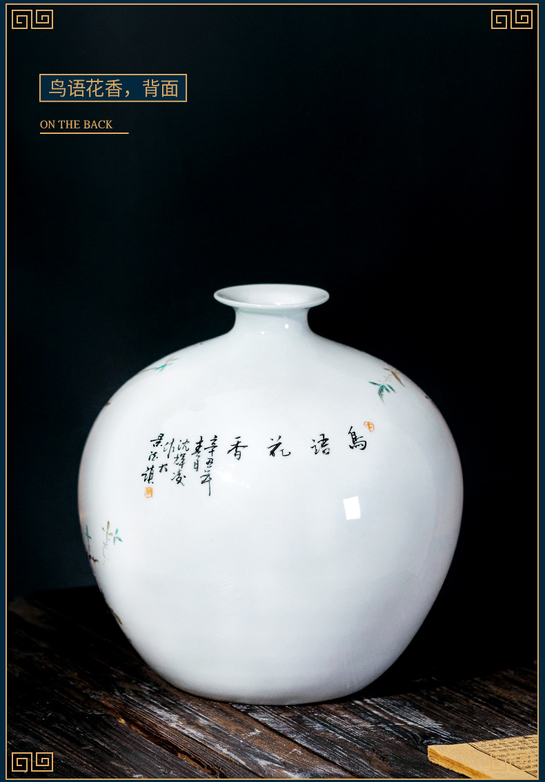 Jingdezhen ceramic vase furnishing articles rich ancient frame by hand draw archaize of new Chinese style household, the sitting room porch decoration