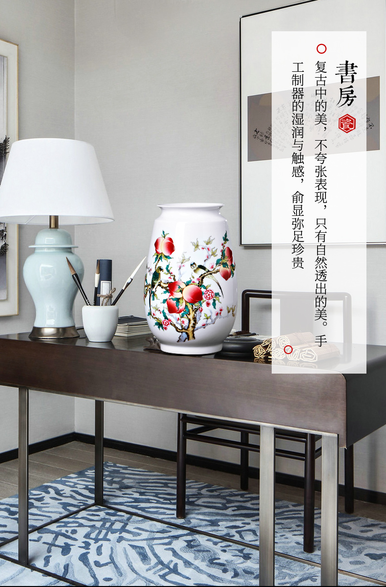 Jingdezhen ceramics dried flowers floret bottle of flower arranging living room TV cabinet rich ancient frame of Chinese style household adornment furnishing articles