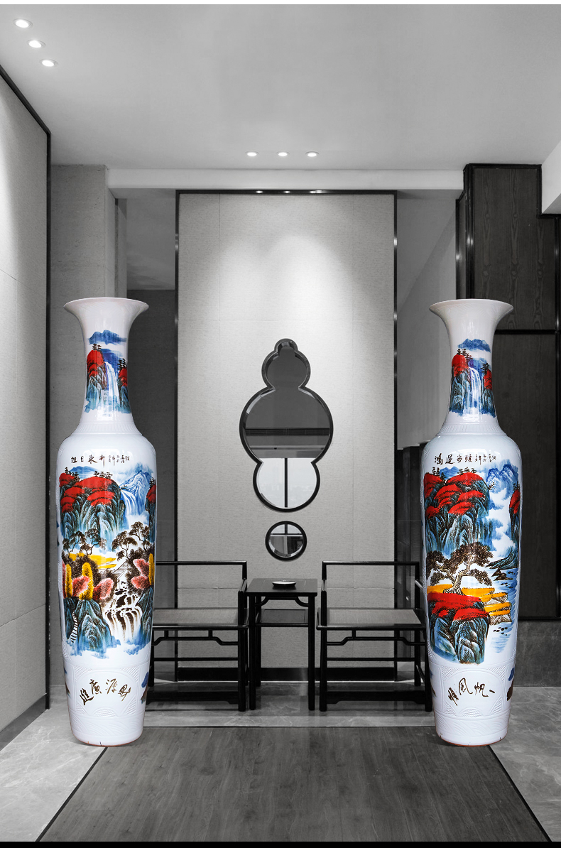 Jingdezhen ceramics hand - made sunrise sitting room of large vase villa decoration furnishing articles opening gifts