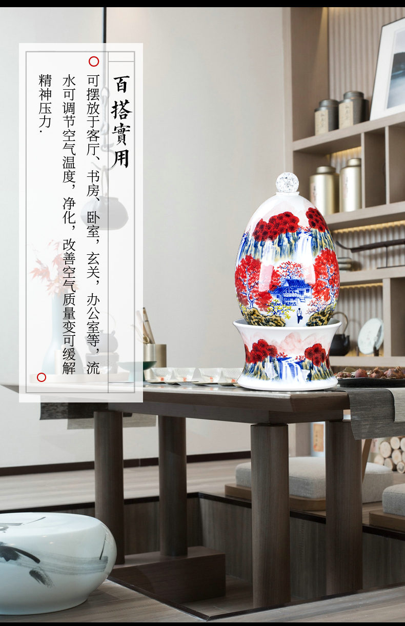 Jingdezhen ceramics creative hand - made water fountain humidifier sitting room feng shui soft outfit home furnishing articles