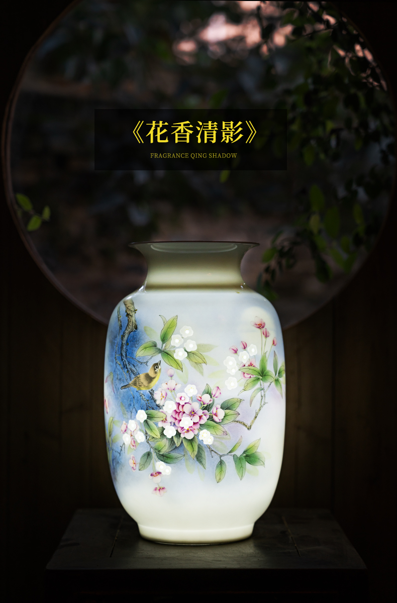 Jingdezhen ceramics, vases, flower arranging famous hand - made the sitting room of Chinese style household decorations rich ancient frame crafts