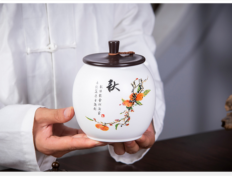 Jingdezhen ceramics seal caddy fixings Chinese style household with cover storage tanks with pu 'er tea tea pot