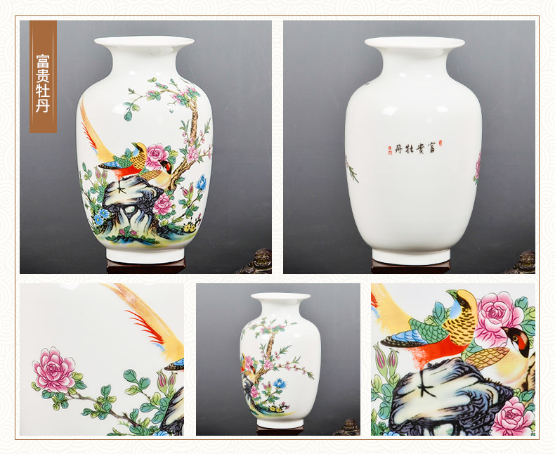 Send the base d324 jingdezhen ceramics vase household act the role ofing is tasted furnishing articles flower arranging, living room decoration