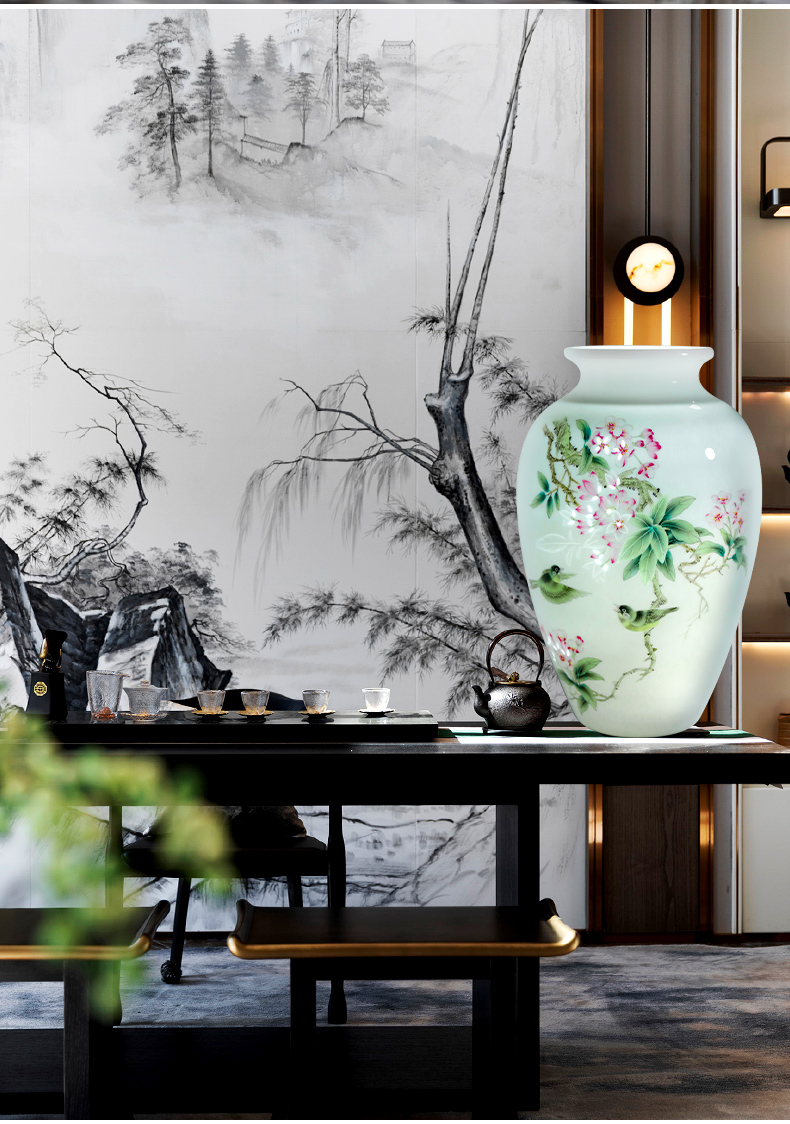 The Master of jingdezhen ceramic vase furnishing articles hand - made light thin foetus Chinese key-2 luxury high - grade flower arranging rich ancient frame sitting room adornment