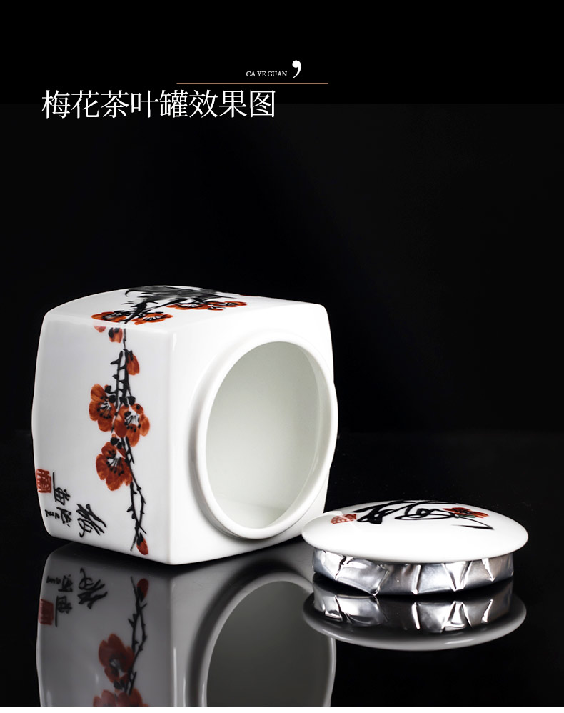 Jingdezhen ceramic tea pot seal pot small home sitting room office Chinese famous by patterns by hand