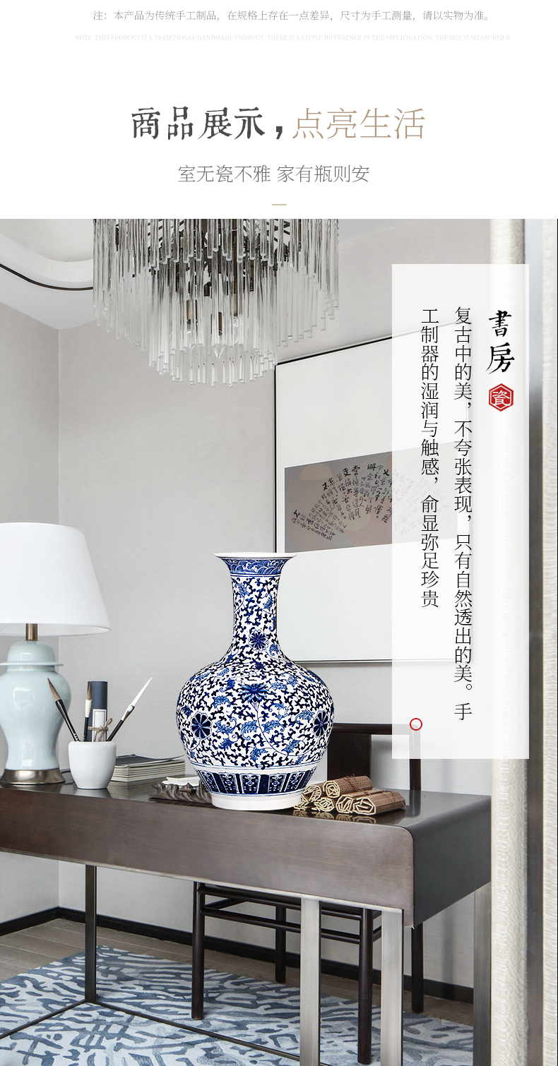 Jingdezhen ceramics hand - made porcelain imitation qianlong year bucket color vases, flower arranging new Chinese style sitting room adornment is placed