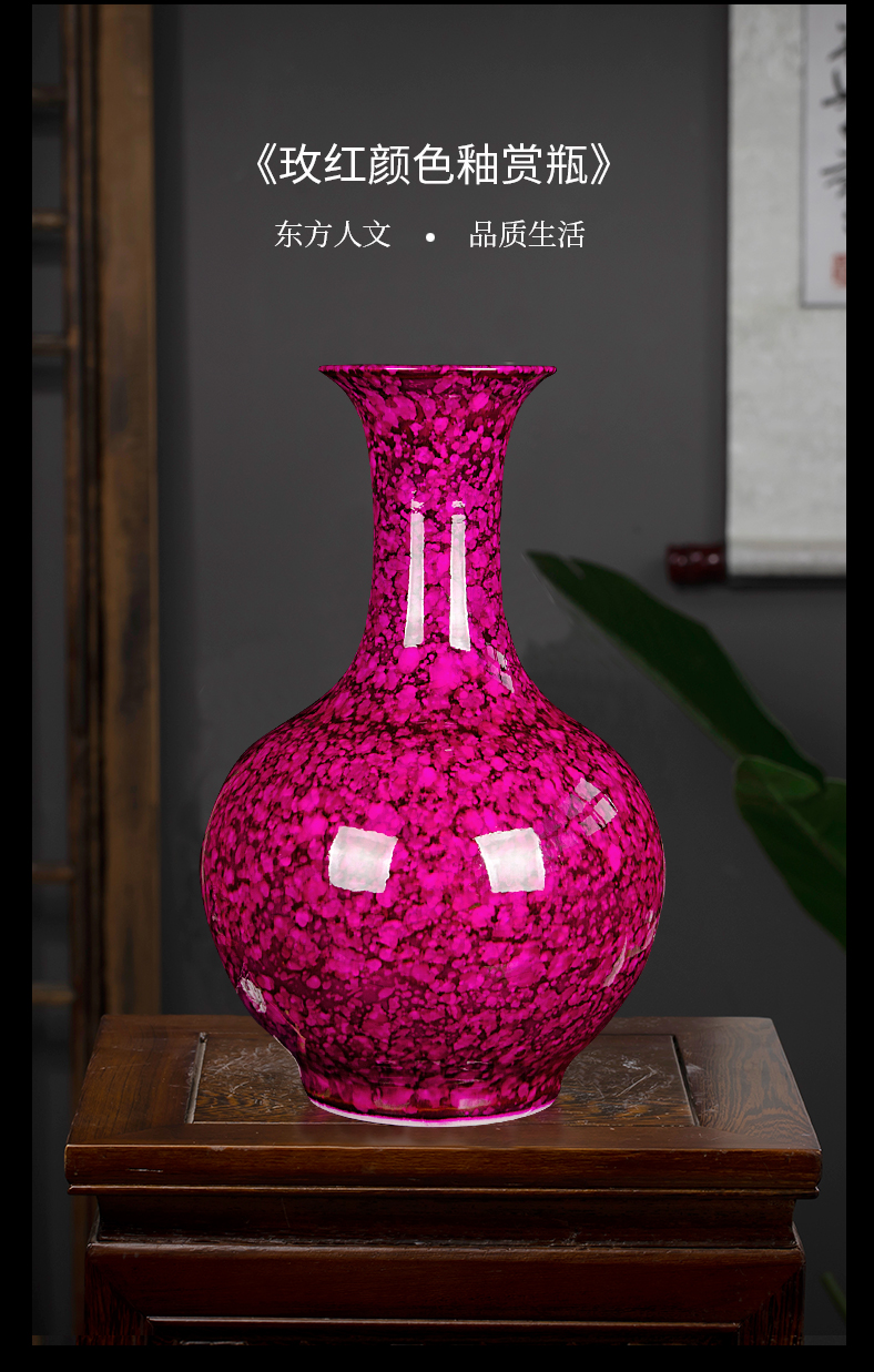 Jingdezhen ceramics, vases, flower arranging is modern Chinese creative fashion home decoration sitting room place red