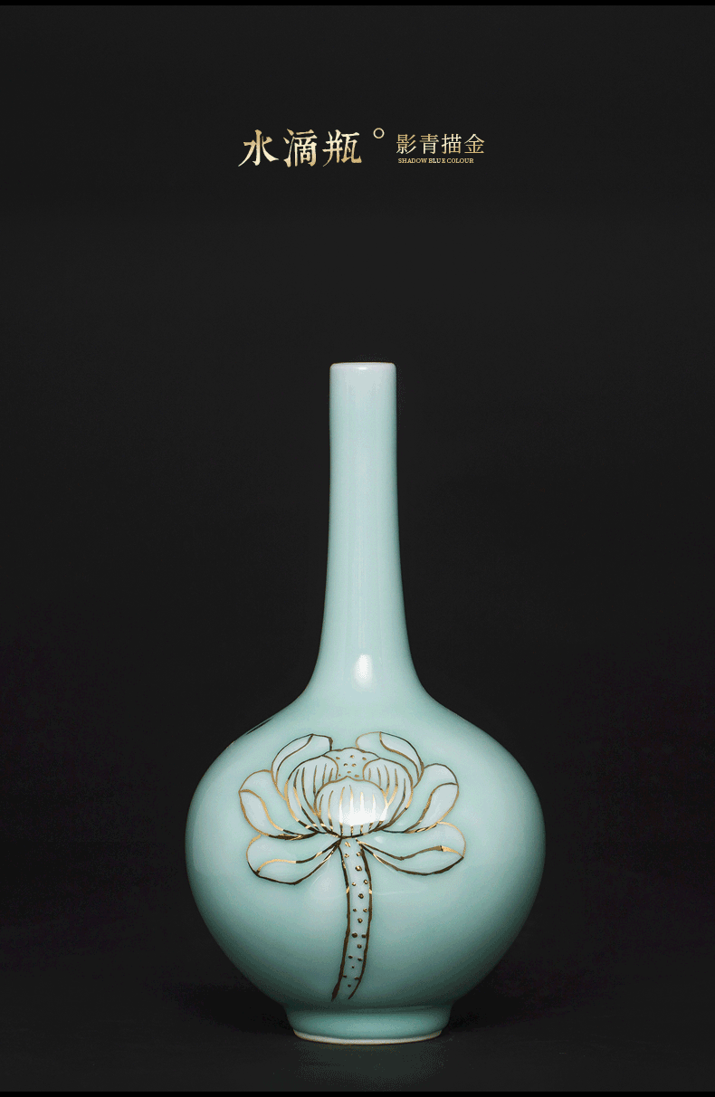 Jingdezhen ceramics hand - made ears fuels the lotus flower bottle rich ancient frame TV ark, sitting room adornment is placed