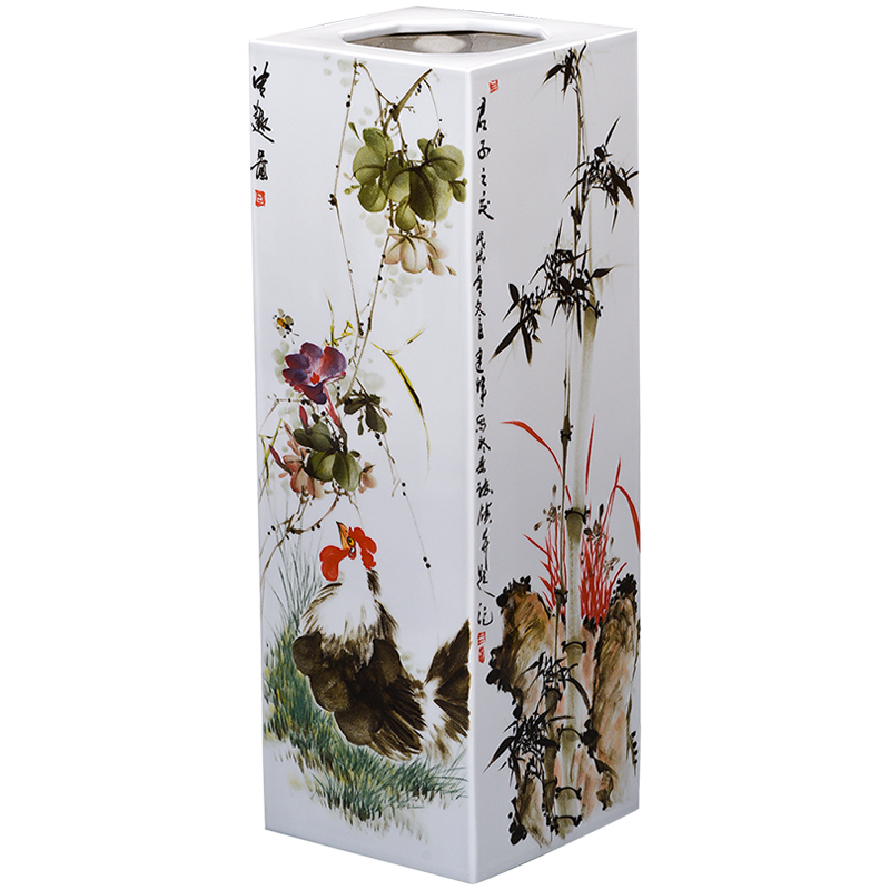Jingdezhen ceramic set device master hand - made of golden crow vase decoration home sitting room adornment housewarming gift