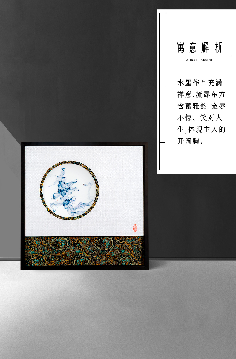 Jingdezhen ceramic painting pure hand draw new Chinese style household porcelain plate with box painter in the sitting room porch decoration paintings