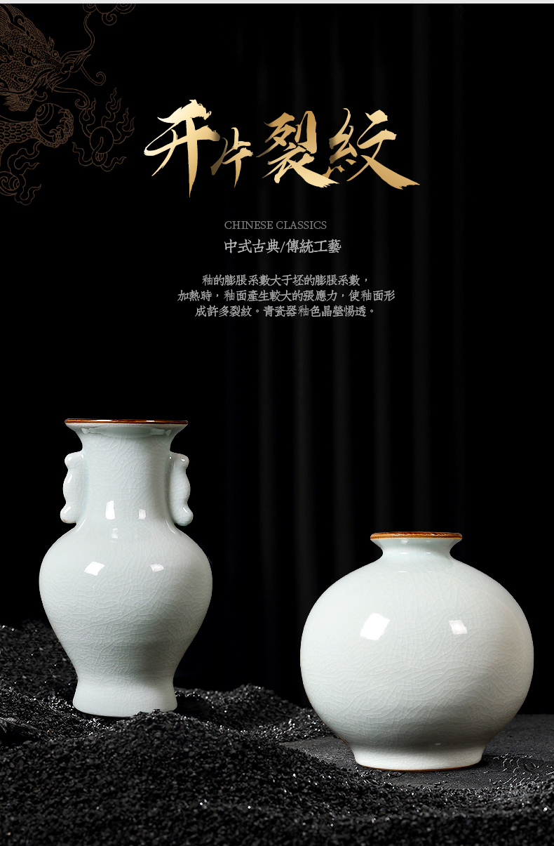 Archaize of jingdezhen ceramics up vases, flower arrangement of Chinese style white home sitting room ark adornment furnishing articles d7