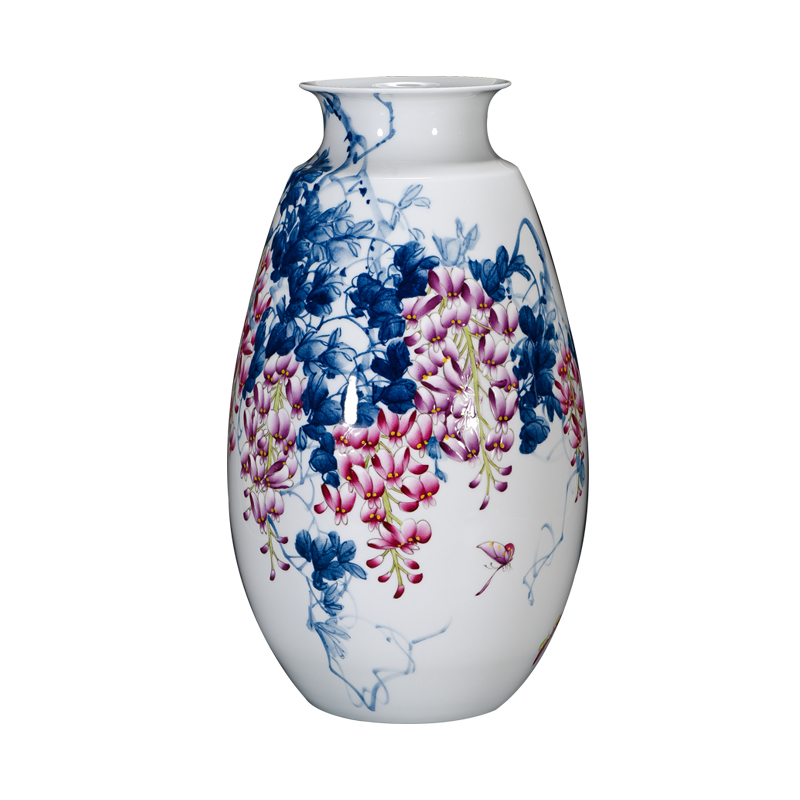 Famous master of jingdezhen ceramics hand - made vases furnishing articles sitting room of Chinese style household decoration porch decoration