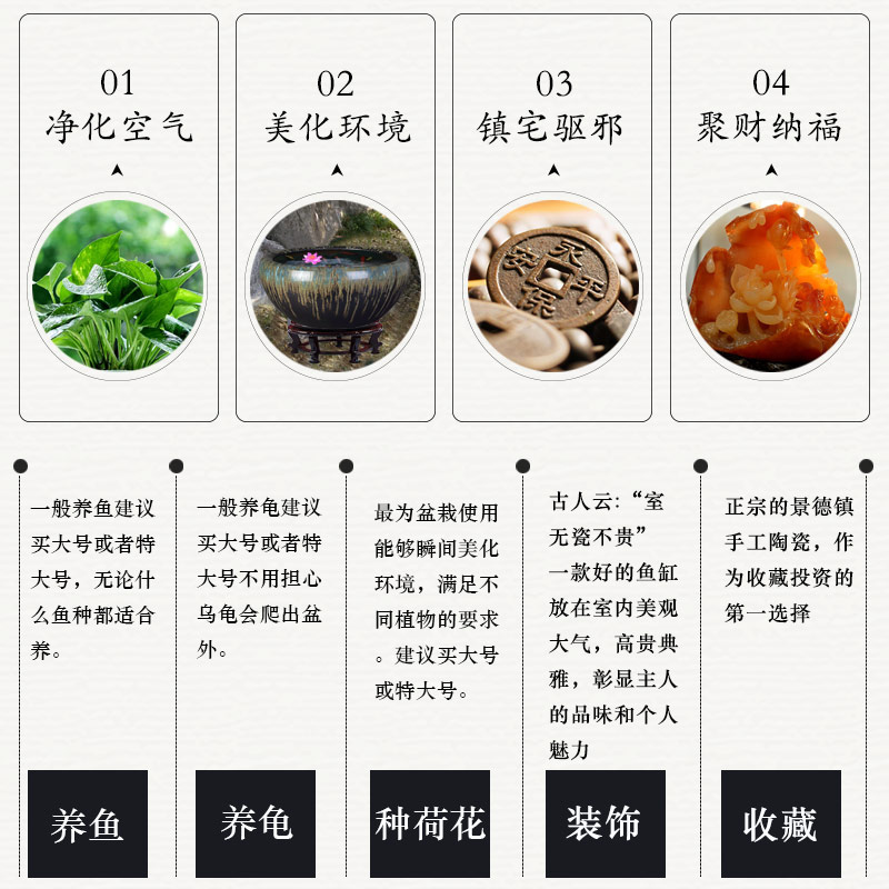 Jingdezhen ceramic checking out sharply glaze up tank large goldfish bowl lotus basin bowl lotus lotus cylinder cylinder tortoise