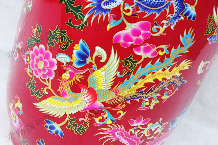 High aj39 jingdezhen ceramics vase furnishing articles of Chinese style household living room floor porch decoration decoration arts and crafts