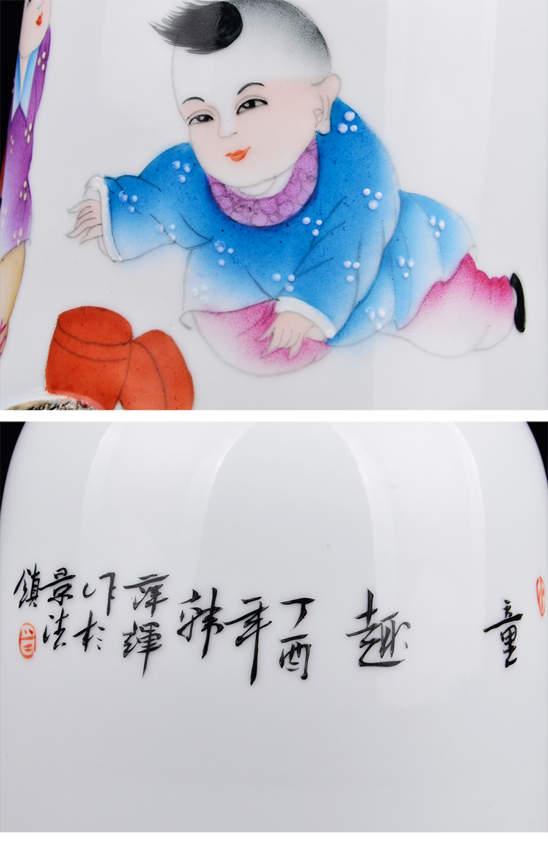 The Master of jingdezhen ceramics hand - made pastel vases, flower arrangement of prosperity home sitting room adornment is placed