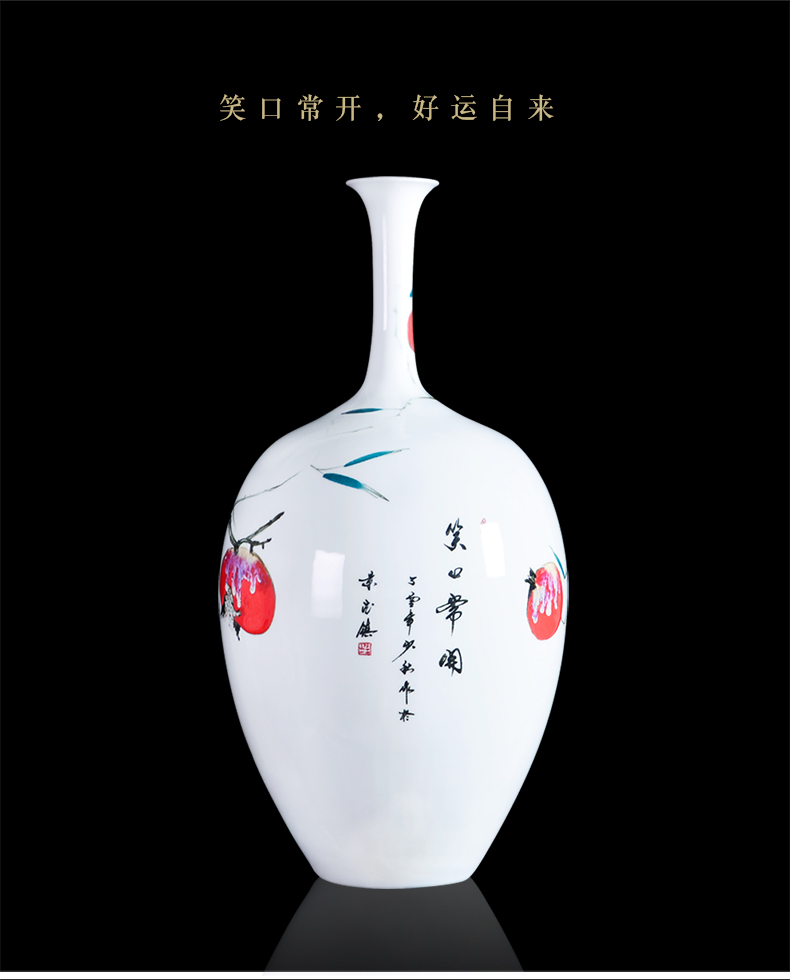 Jingdezhen ceramic masters hand - made the master powder enamel vase flower arranging gall bladder sitting room porch decoration handicraft furnishing articles