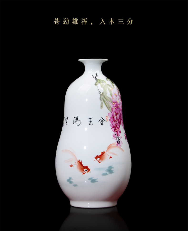 The Master of jingdezhen ceramics hand - made pastel vases, flower arrangement of prosperity home sitting room adornment is placed