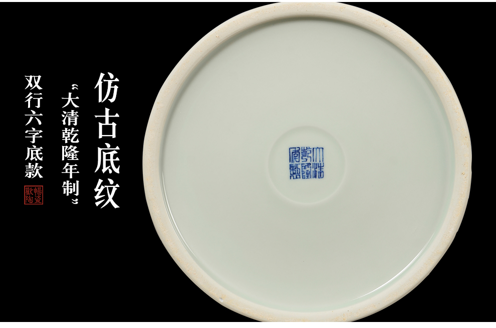 Jingdezhen ceramic antique hand - made tangle of blue and white porcelain lotus flower place Chinese desktop sitting room adornment writing brush washer water is shallow