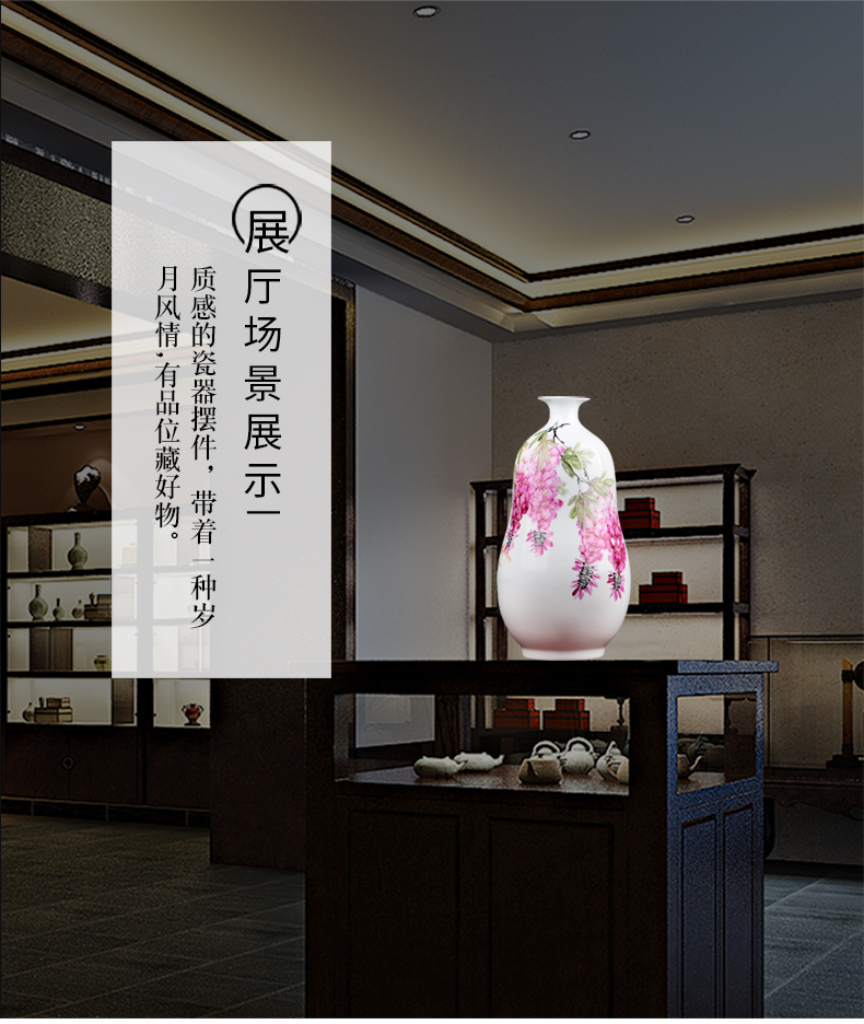 The Master of jingdezhen ceramics hand - made pastel vases, flower arrangement of prosperity home sitting room adornment is placed