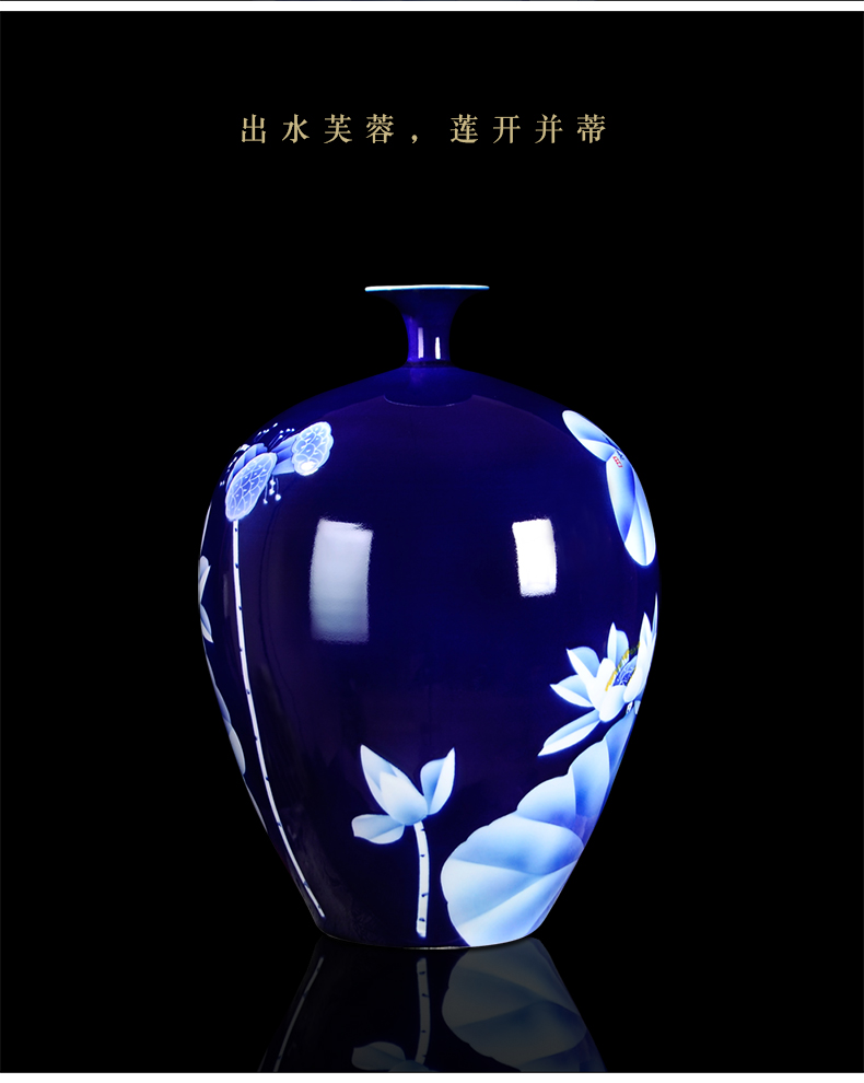 Famous master of jingdezhen ceramics hand - made vases z7 furnishing articles sitting room porch decoration of Chinese style household arts and crafts