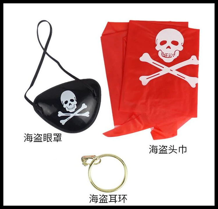 Cosplay Halloween Cướp biển vùng Caribbean biểu diễn đạo cụ earrings bông tai kính trùm đầu hình tam giác - Sản phẩm Đảng / Magic / Hiệu suất