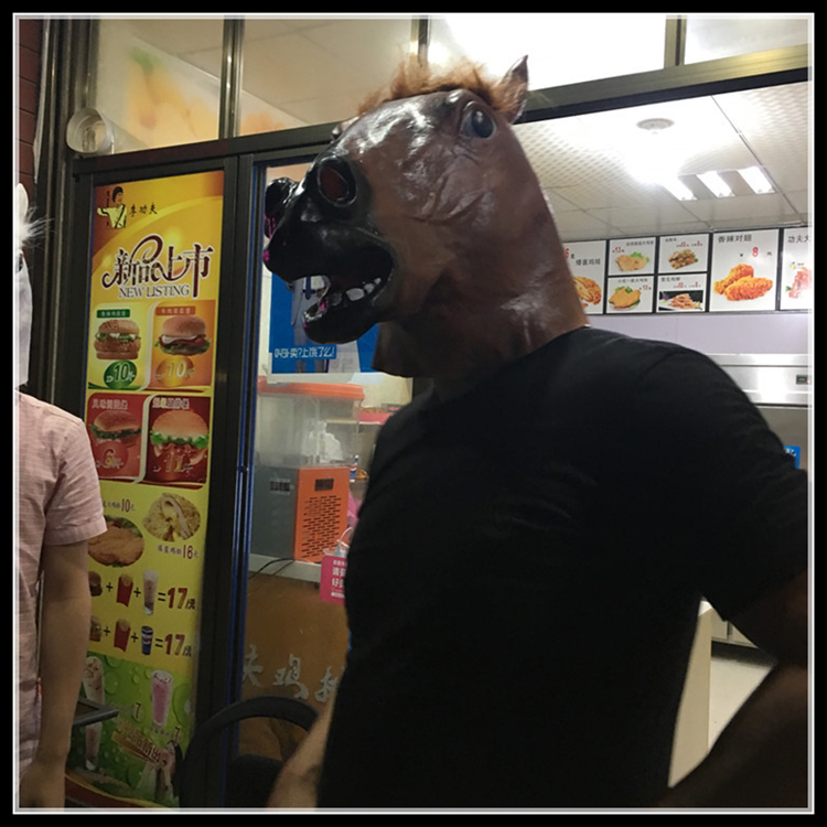 Sunny雜貨 萬圣節動物頭套江南style犬馬君馬頭面具恐怖牛頭馬頭乳膠頭套 化妝道具 Yahoo奇摩拍賣