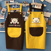 Apron sleeve two-piece set 2021 new waterproof oil Net red same creative summer Korean female summer home