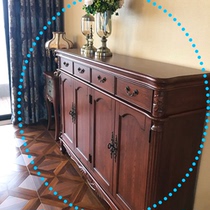 American-style shoe cabinet European-style large-capacity solid wood storage cabinet sideboard cabinet home doorway retro foyer cabinet entrance cabinet